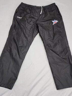 CCM Sylvania North Stars Hockey Track Pants Mens 3XL Black Lined Wind Pants